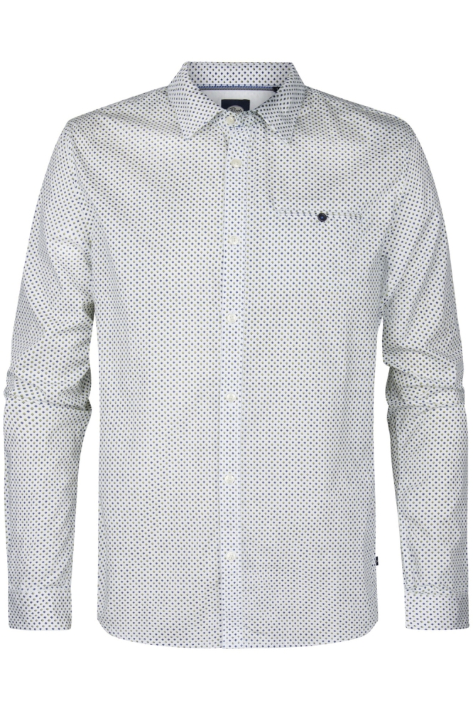 ALLOVER PRINT SHIRT MARINAFRONT M 1050 SIL405 0006 Chalk White